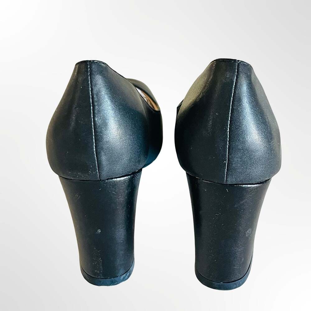 Jaden Shoes Black Square Toe Block Heel Pumps - Picture 4 of 7